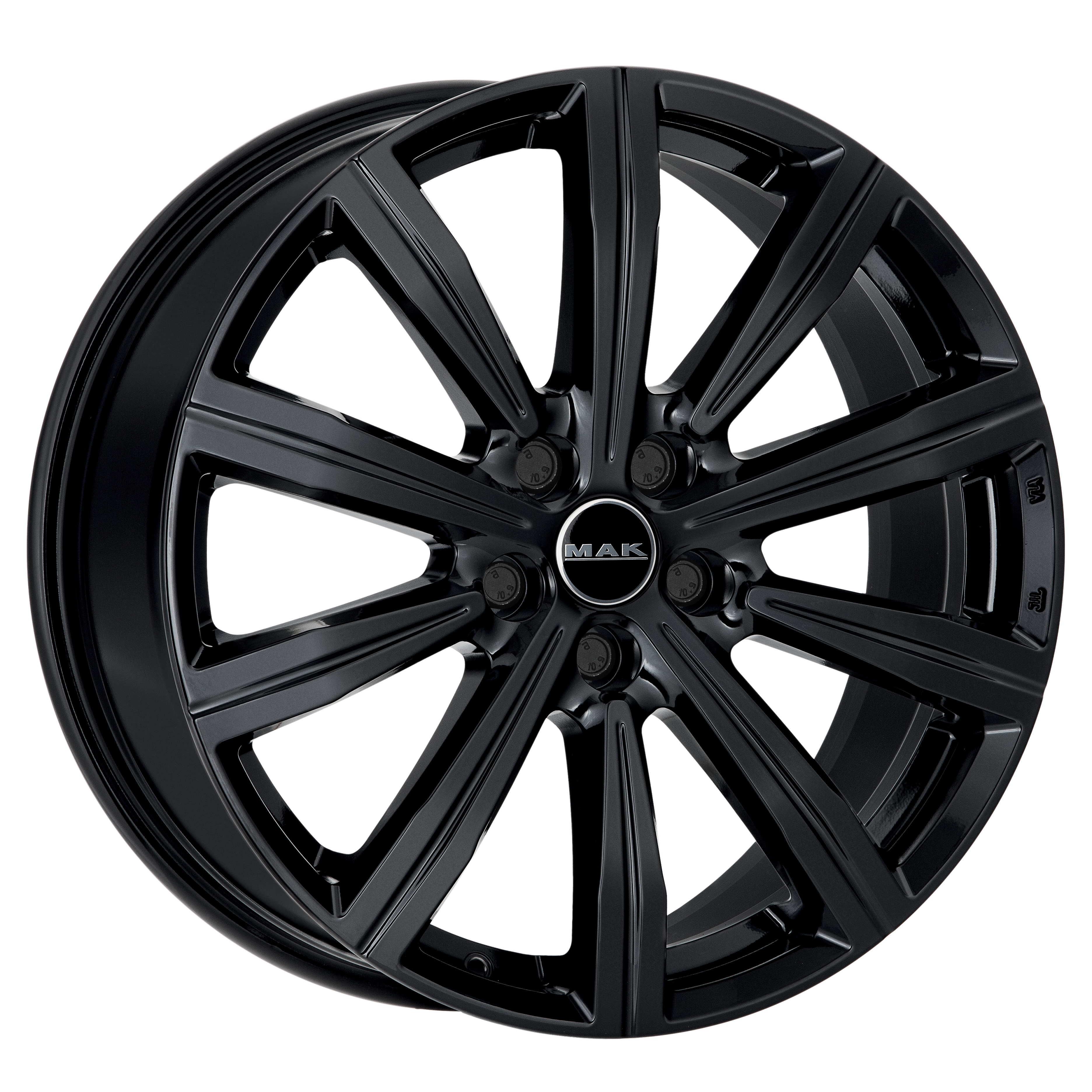 R19 5x108 8J ET45 D63,4 MAK Birmingham Gloss Black R19 5x108 8J ET45 D63,4 MAK Birmingham Gloss Black