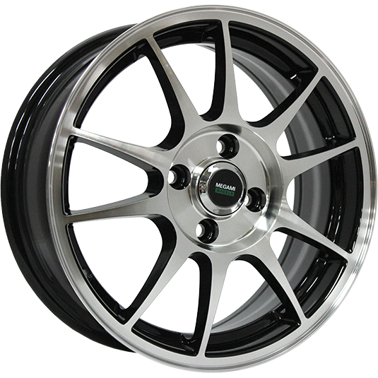 R15 4x100 6J ET46 D54,1 Megami MGM-5 BKF R15 4x100 6J ET46 D54,1 Megami MGM-5 BKF